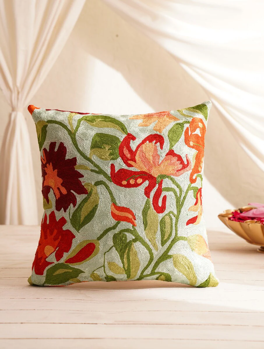 Silk Thread Cushion cover